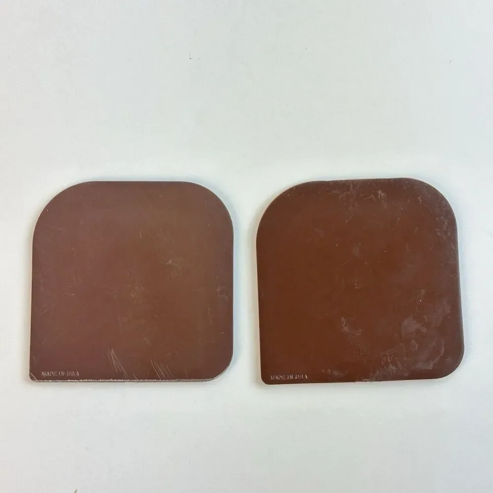 Pampered Chef Brown Nylon Plastic Pan Bowl Scrapers LOT of 2 #2610 Vintage USA